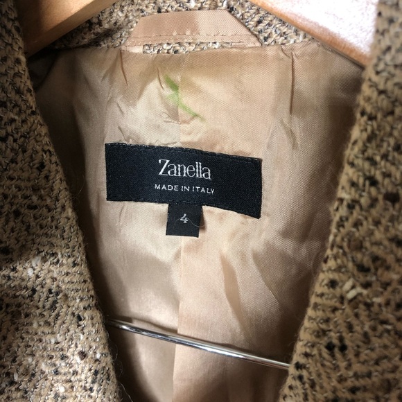 Zanella Laura tweed mohair wool button up career office blazer - Picture 4 of 4